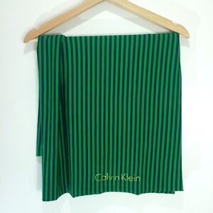 Calvin Klein Stripey Jersey Supersoft Cowl Scarf Like New